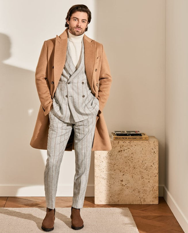 Stone Grey & Cinnamon Pinstripe Suit image 2