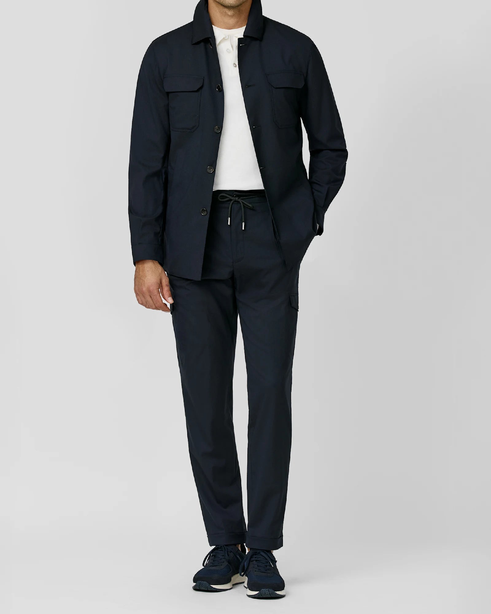 Midnight Blue Suit in Tropical Stretch Wool