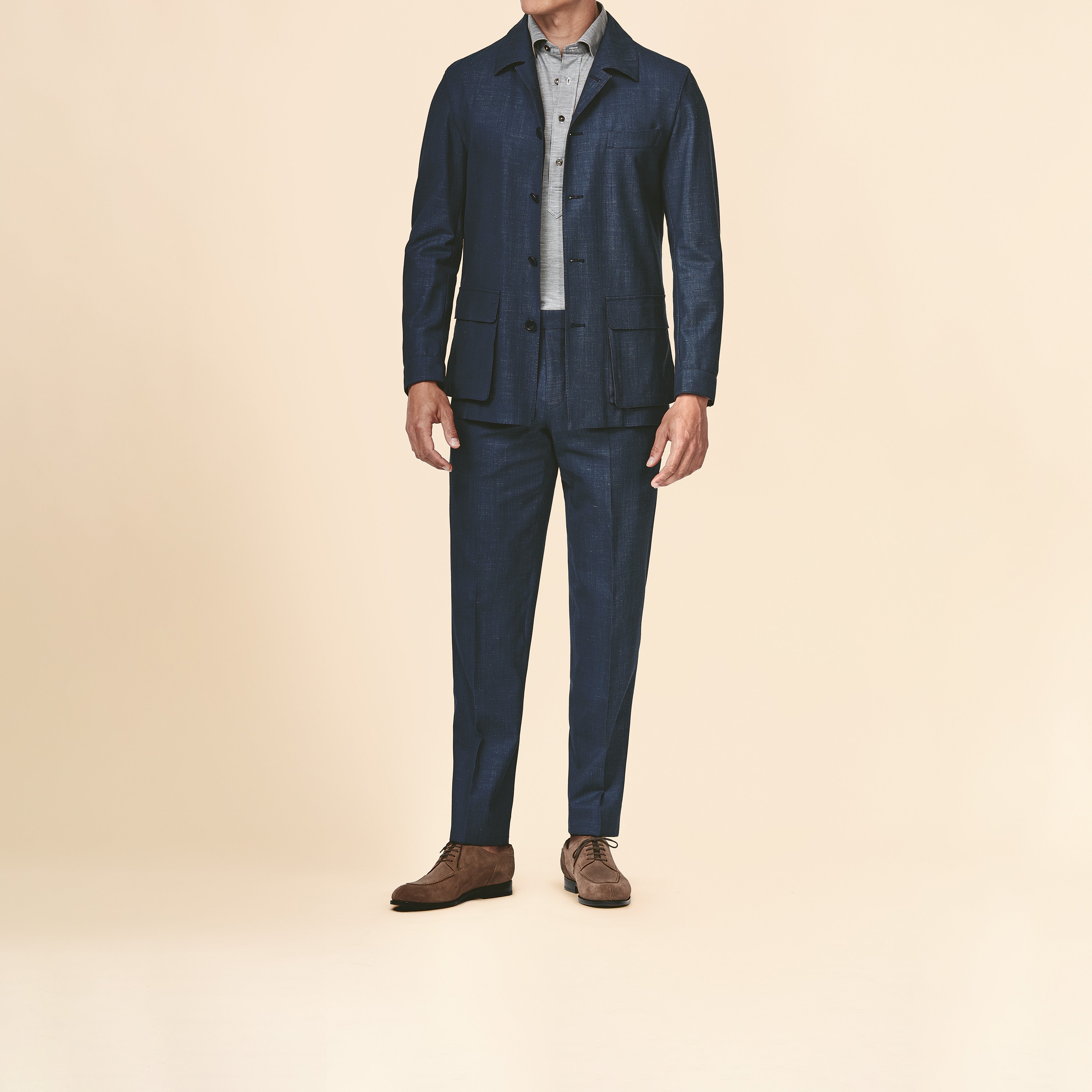 Indigo Traveler Suit with Shirt Jacket image 0