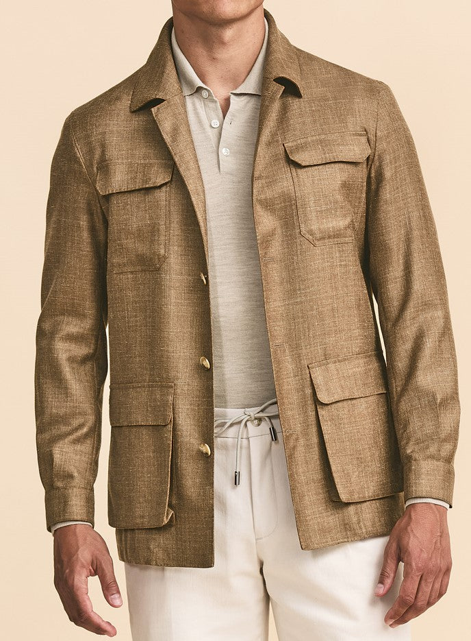 Caramel Jacket in Wool-Silk-Linen Blend image 2