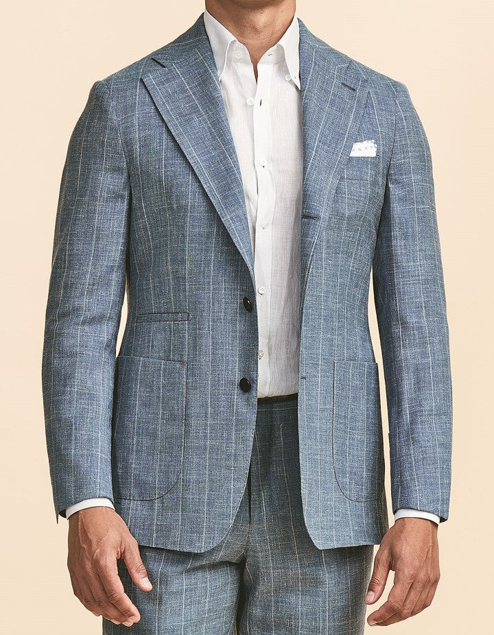 Slate Blue Suit with Pencil Stripe image 2