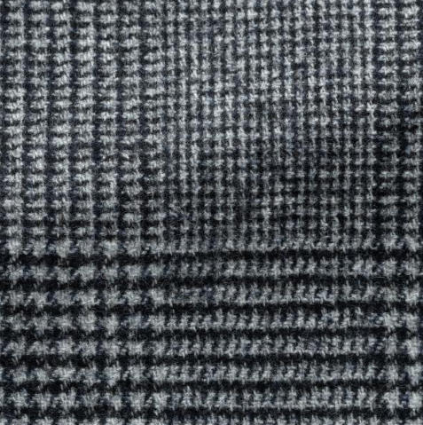 Grey & Dark Blue Glencheck Wool-Alpaca Jacket