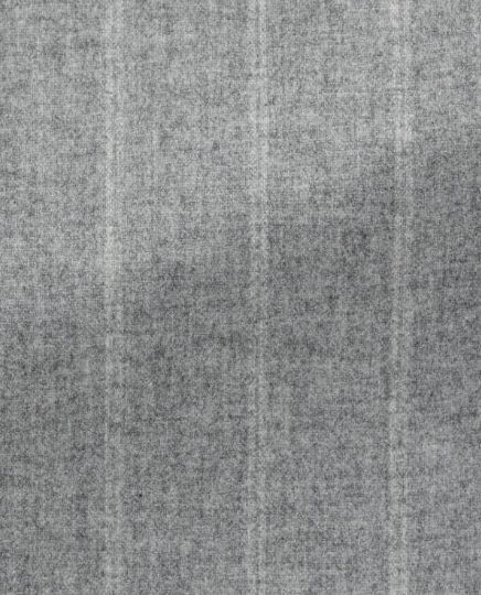 Stone Grey Chalk Stripe Wool-Cashmere Suit
