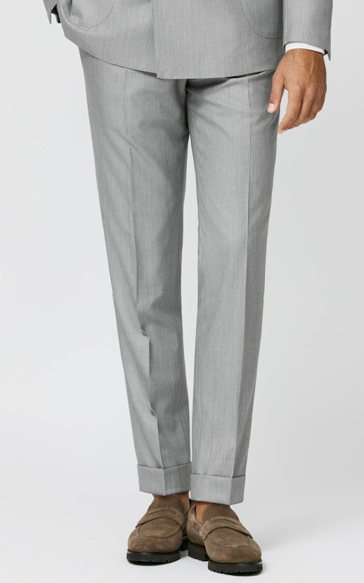 Smoke Grey Suit in S130 Melange Wool