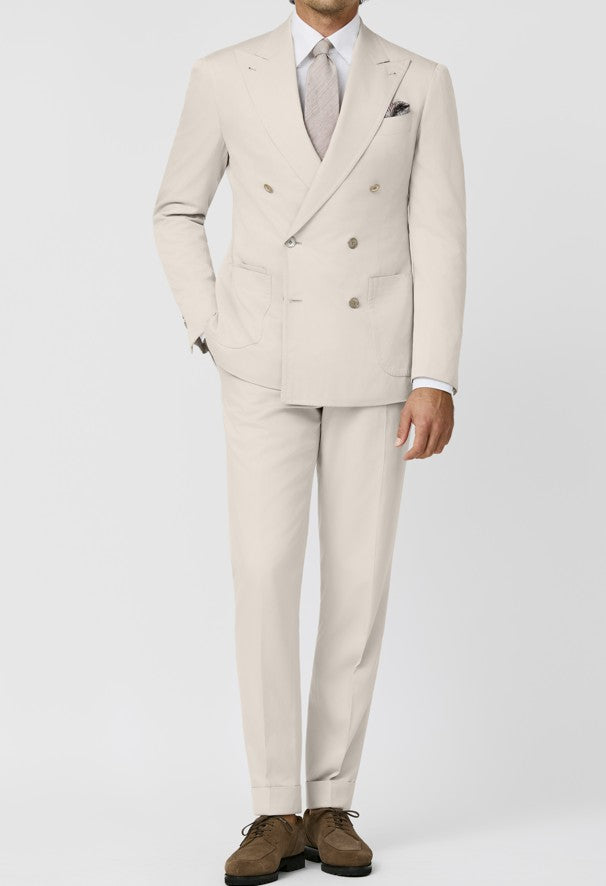 Ecru Suit in Soft Touch Silk