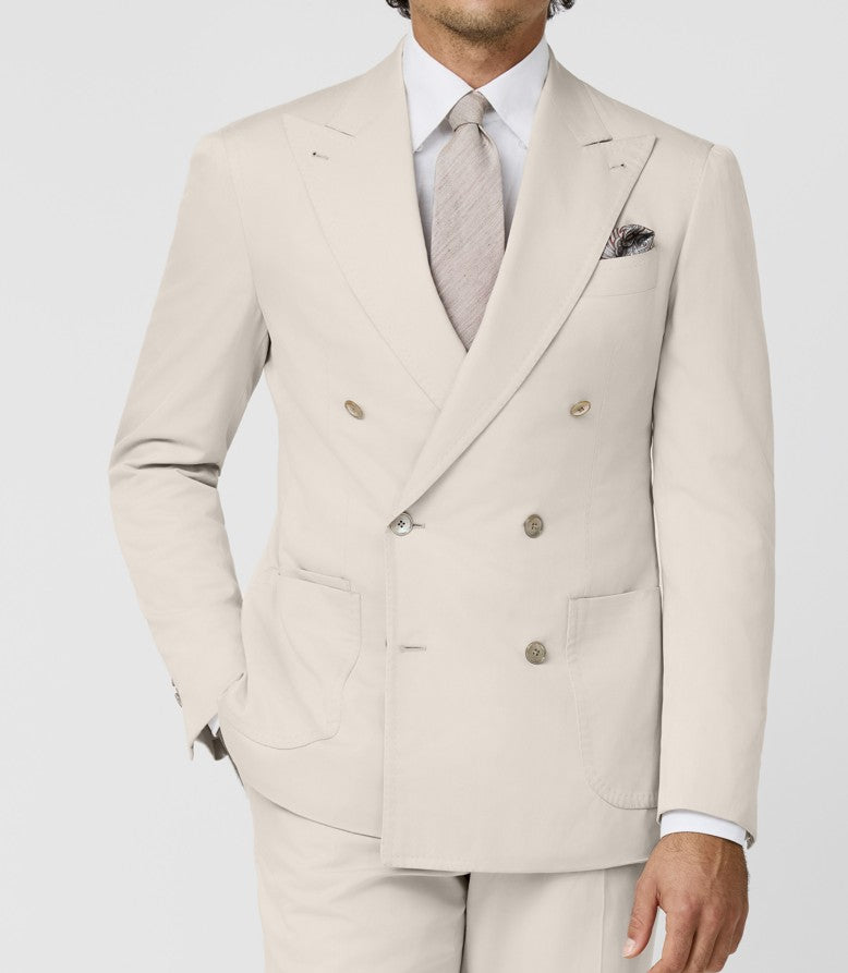 Ecru Suit in Soft Touch Silk