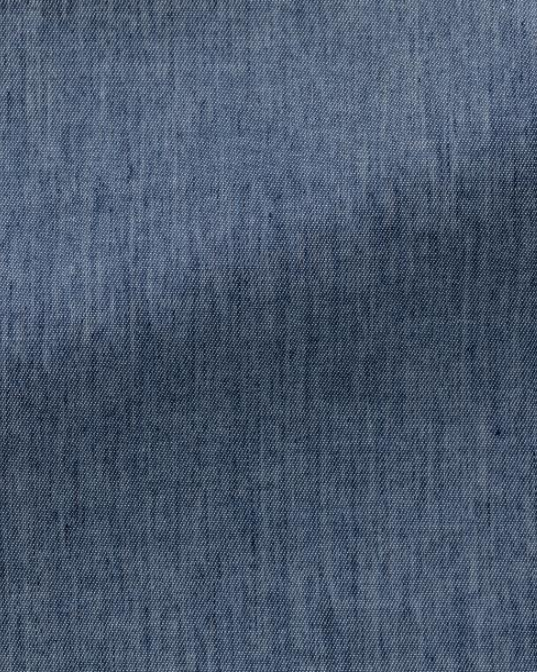 Blue Washed Cotton Denim Twill Shirt