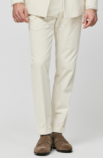 Off-White Stretch Cotton Corduroy Suit