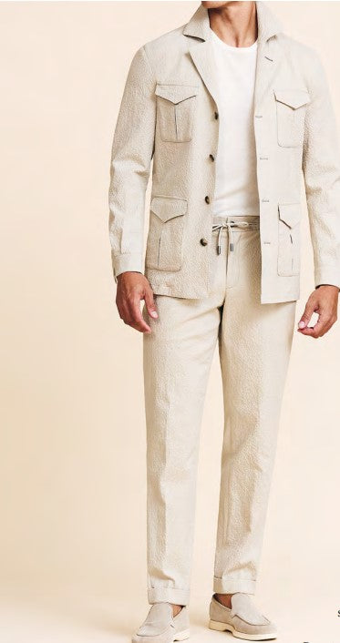 Sand Traveler Suit in Seersucker Fabric image 0