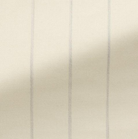 Ivory Wool & Silk Suit with Pencil Stripes image 5