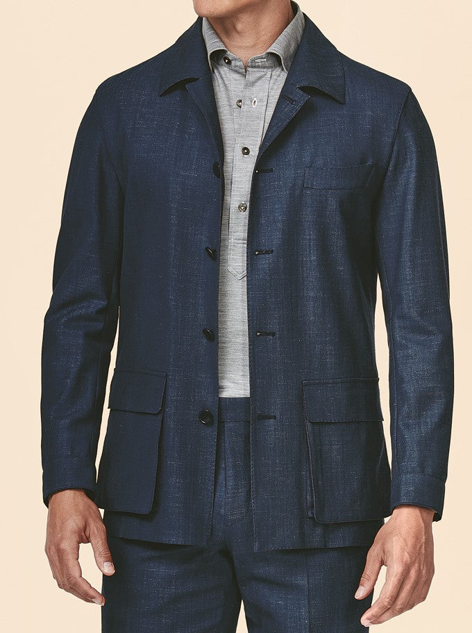 Indigo Traveler Suit with Shirt Jacket image 1