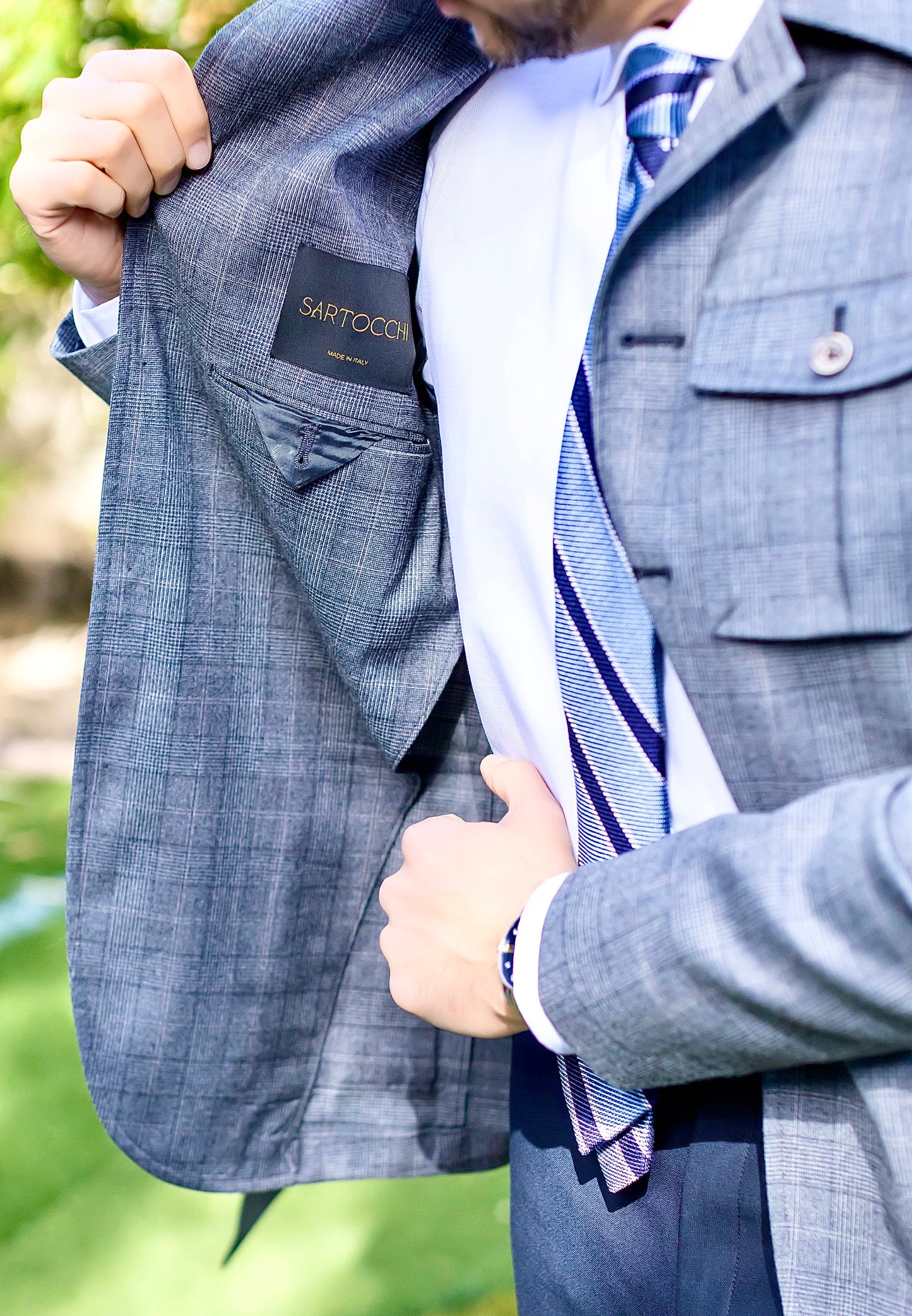 Prince Of Wales Belted Safari Jacket