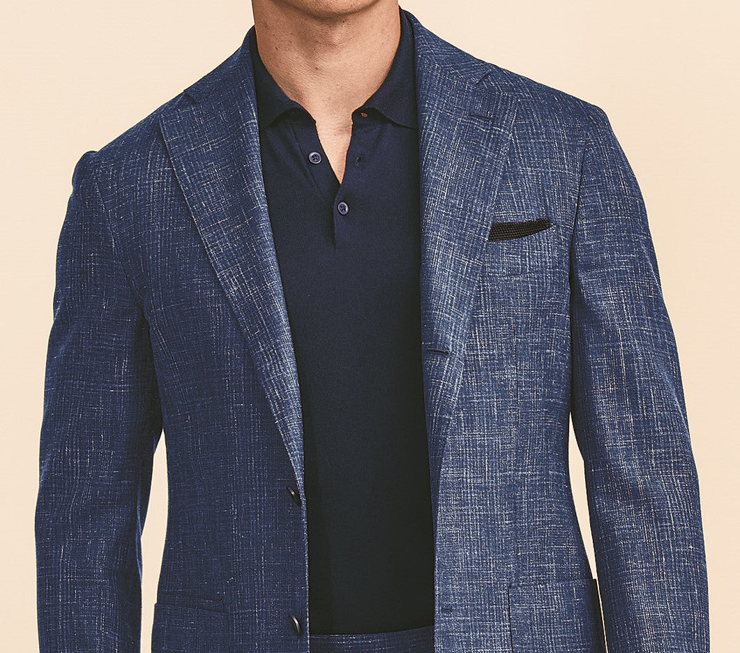 Navy Blue & Midnight Blue Glencheck Suit image 1