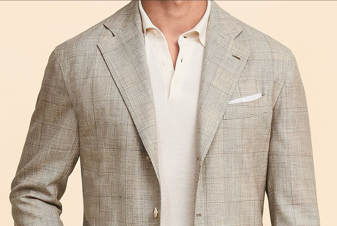 Biege & Sand Wool-Silk-Linen Suit