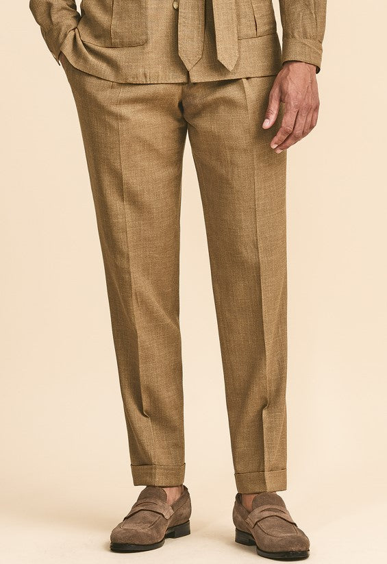 Caramel Safari Suit With Belt