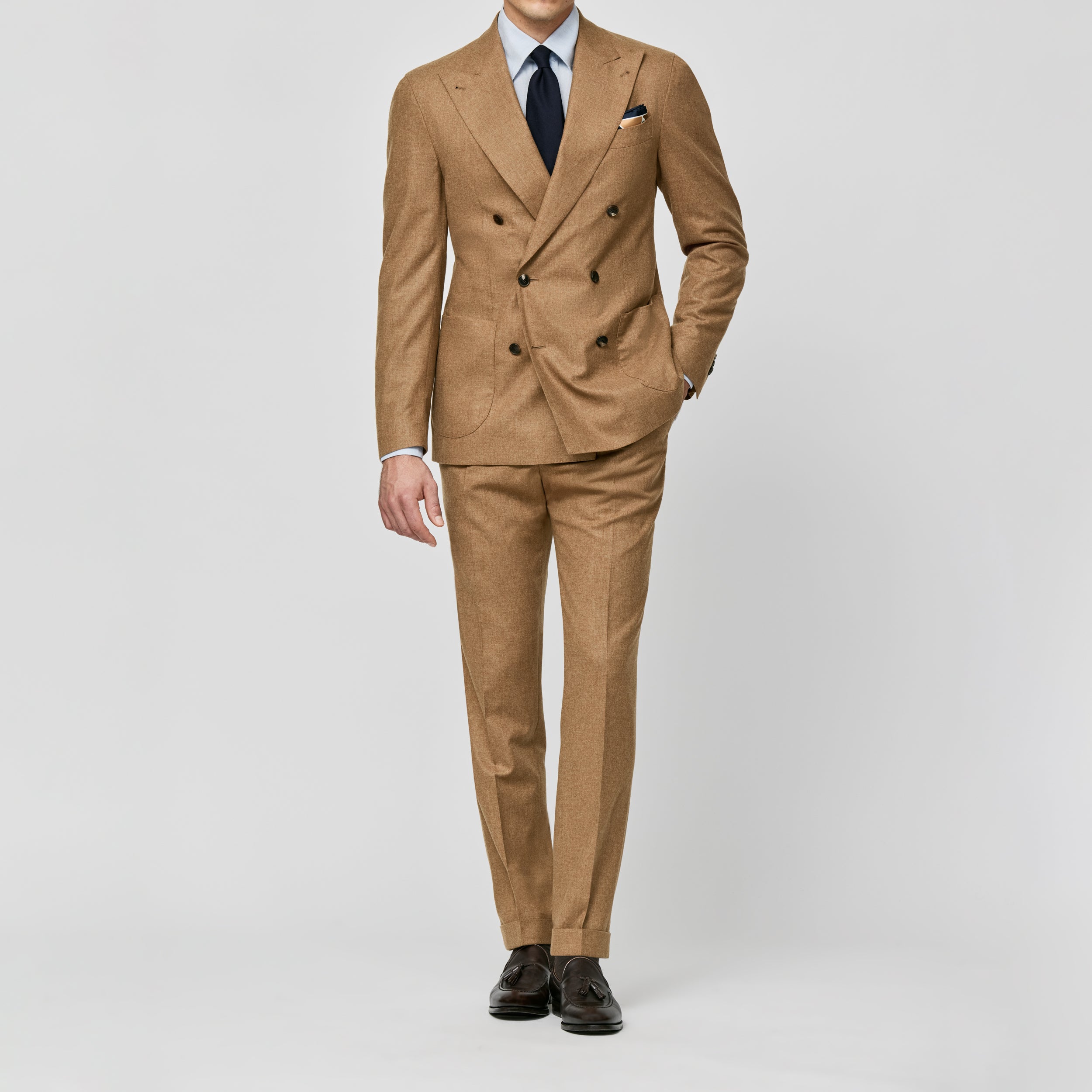 Camel Wool-Cashmere Suit