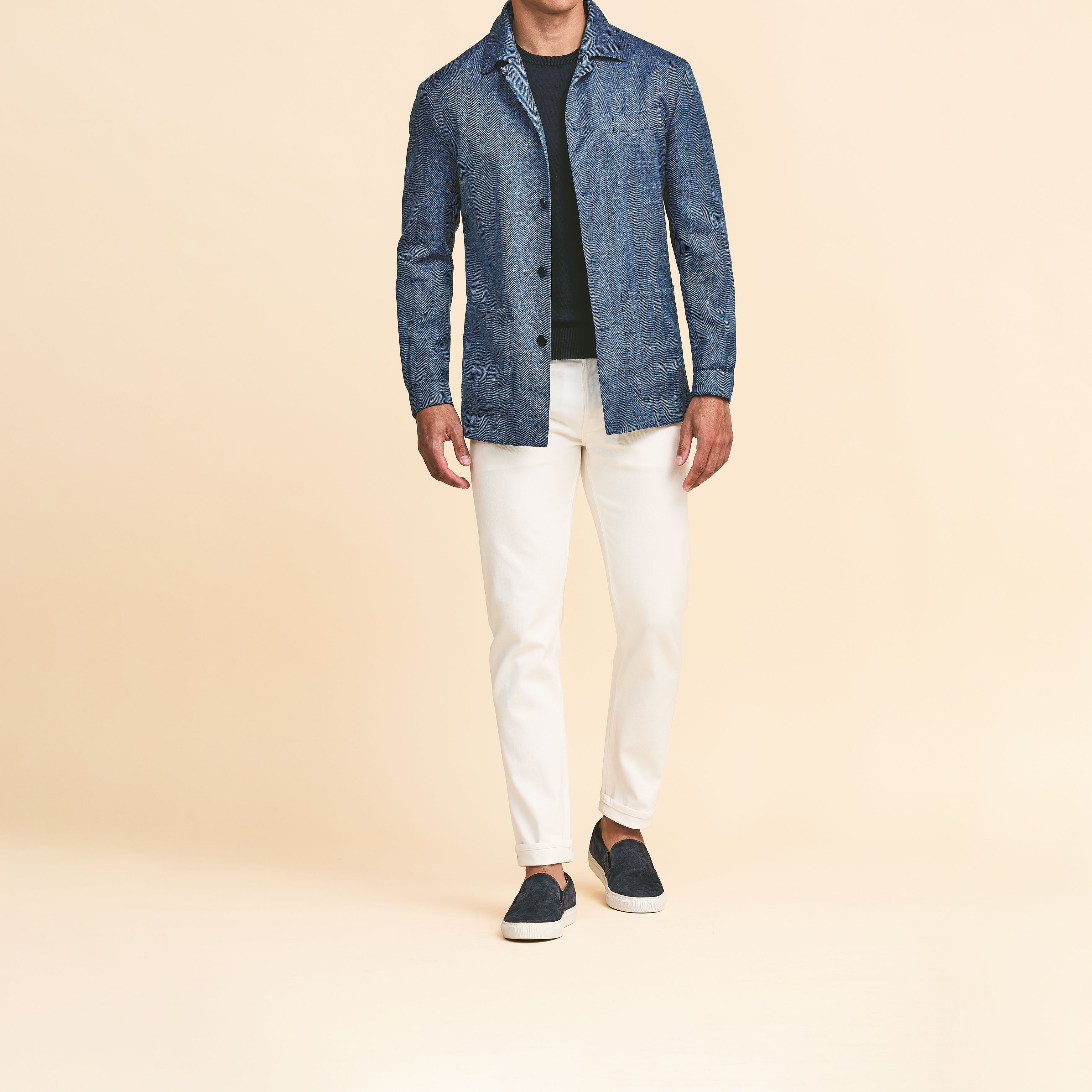 Cobalt Blue Herringbone Jacket image 0