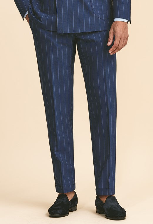 Neapolitan Blue Suit with Tonal Pencil Stripes image 3