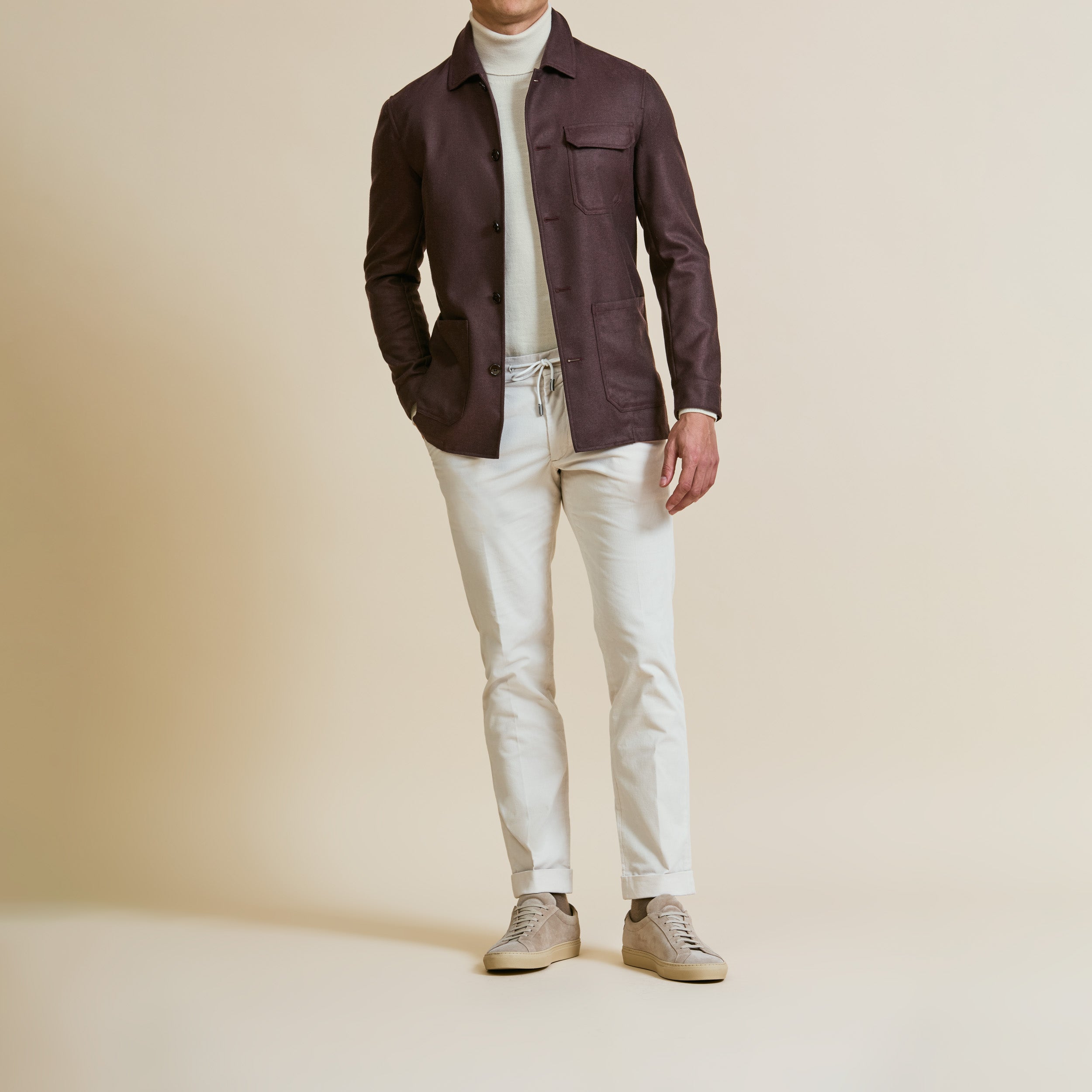 Merlot Wool-Silk Jacket