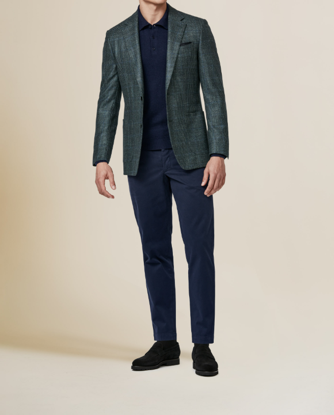 Green & Midnight Blue Glencheck Jacket