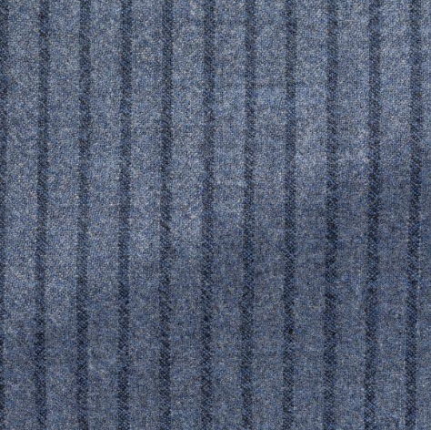 Denim Blue Pinstripe Bi-Stretch Wool Suit