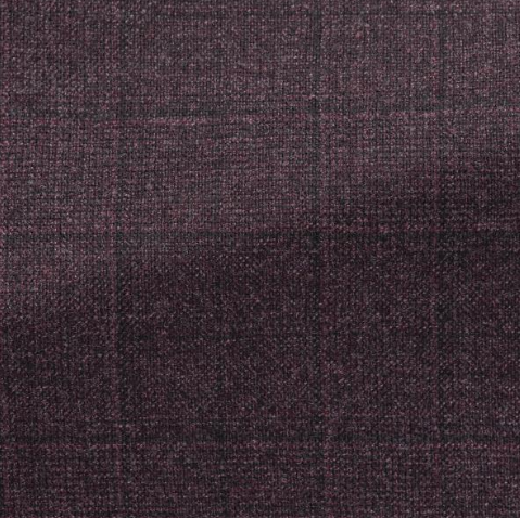 Merlot Super120 Wool Glencheck Traveler Suit