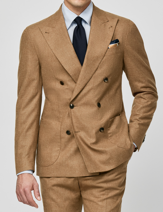 Camel Wool-Cashmere Suit