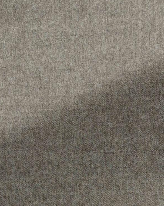 Taupe Stretch Wool Flannel Informal Suit
