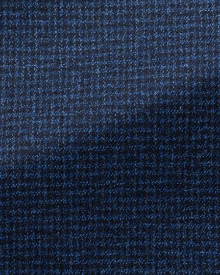 Neapolitan Blue Houndstooth Stretch Wool Suit