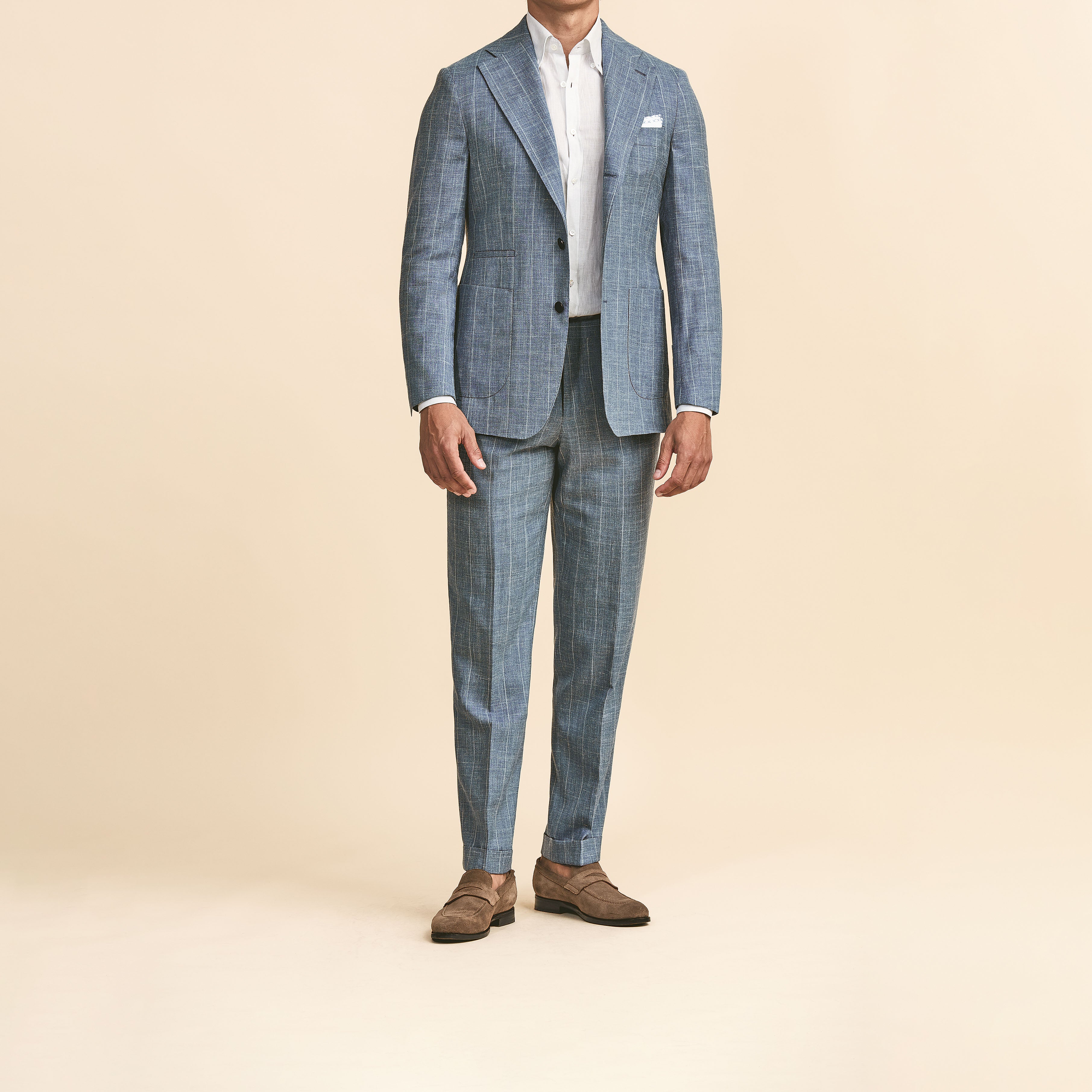 Slate Blue Suit with Pencil Stripe image 0