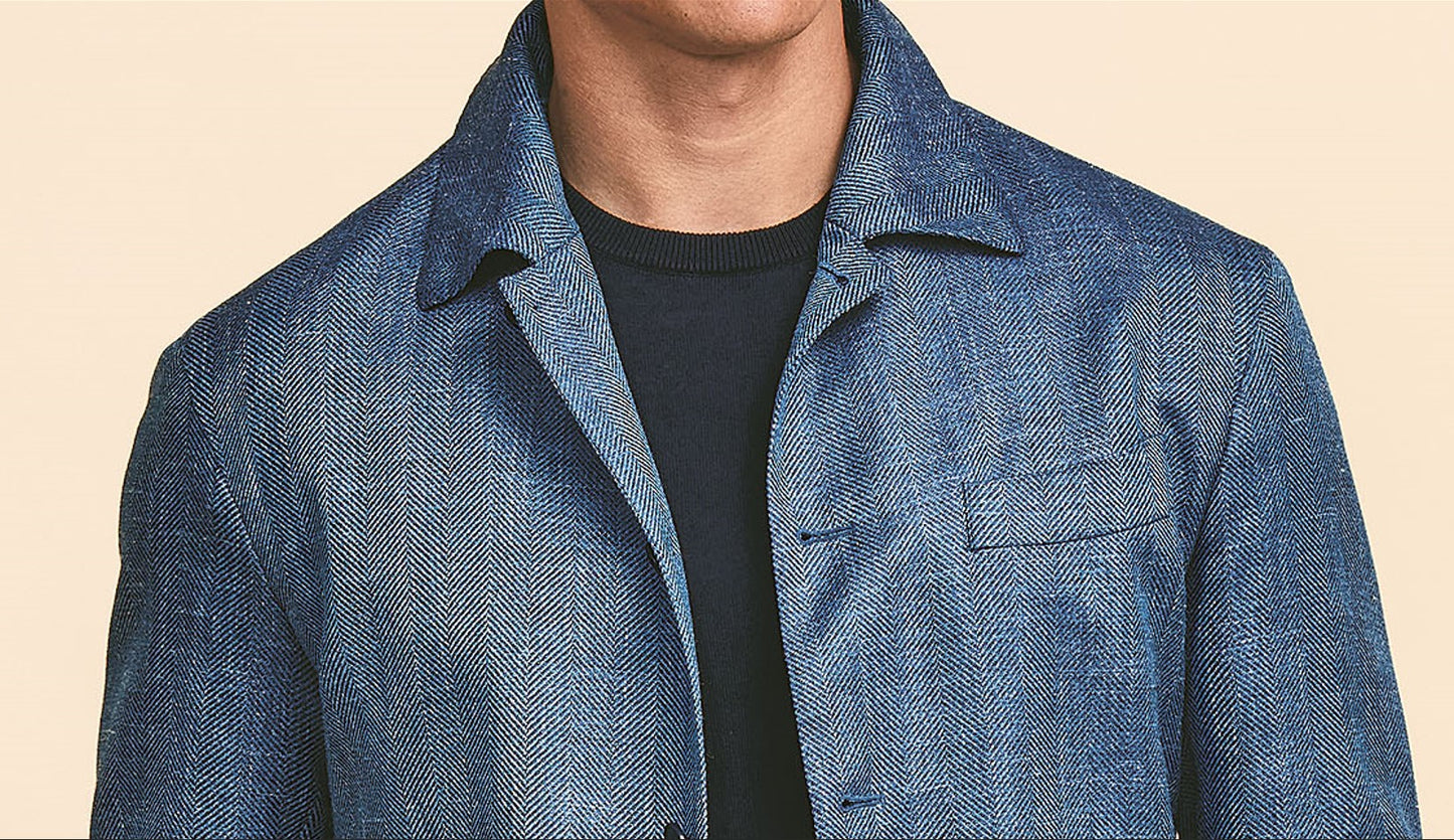 Cobalt Blue Herringbone Jacket image 1