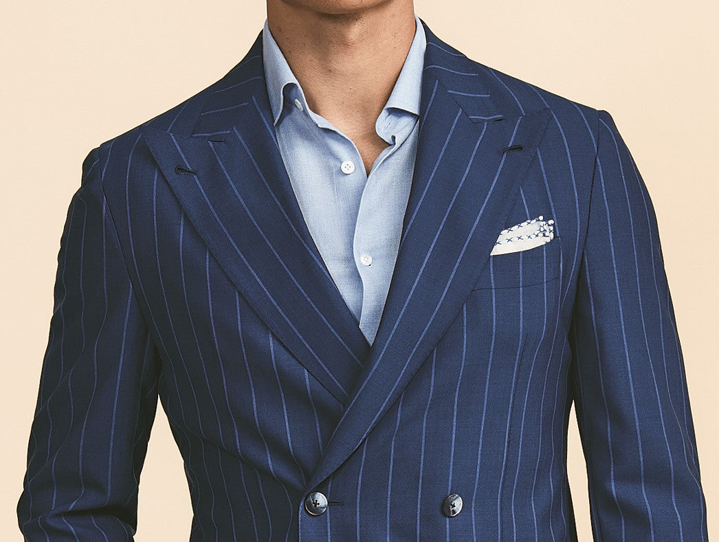Neapolitan Blue Suit with Tonal Pencil Stripes image 2