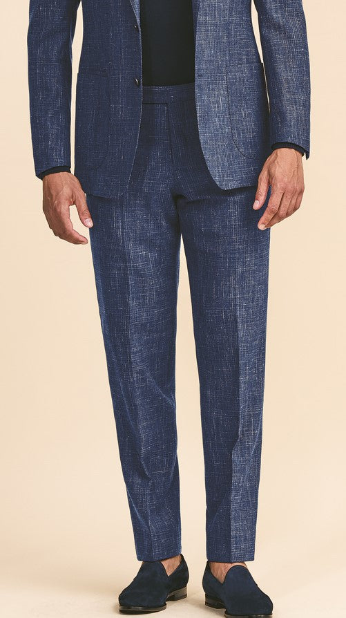 Navy Blue & Midnight Blue Glencheck Suit image 2