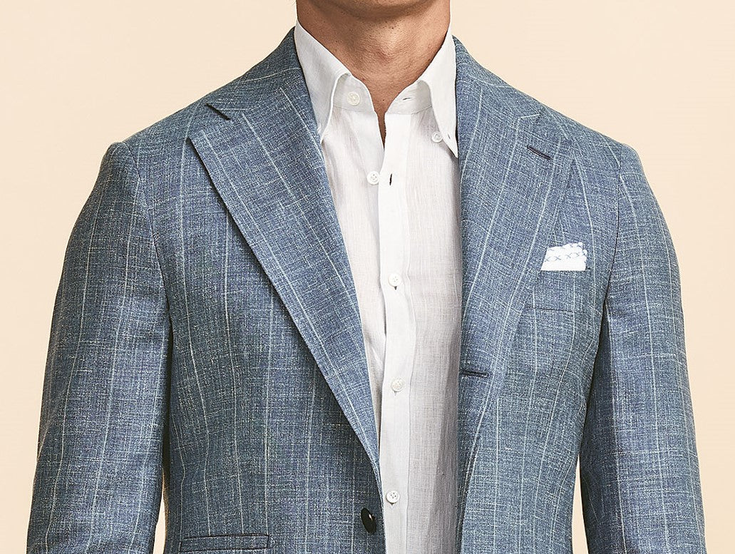Slate Blue Suit with Pencil Stripe image 1